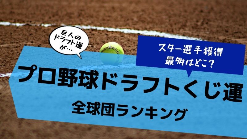 ドラフト2019各全球団 監督 のくじ運の強さランキング パ リーグ強い タピオカはごはん