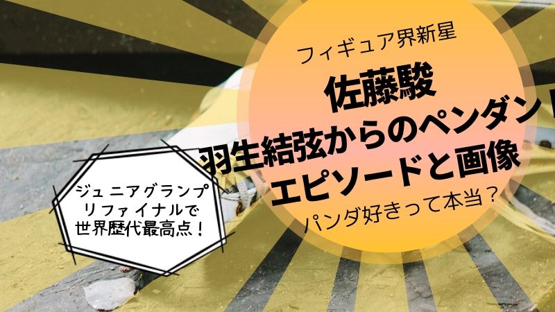 佐藤駿が羽生結弦から貰ったペンダントエピソードや画像とパンダ好きについて調査 タピオカはごはん